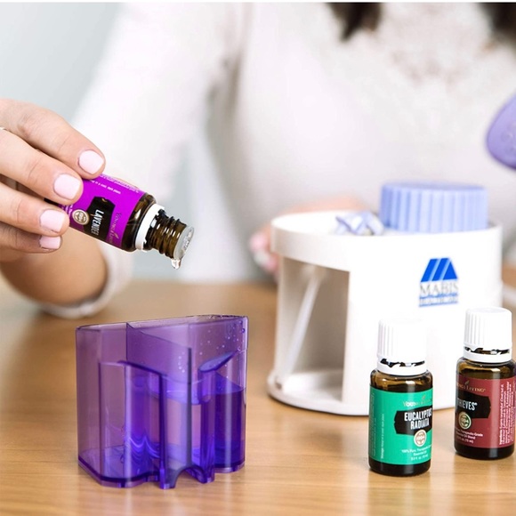 Mabis Personal Steam Inhaler Vaporizer with Aromatherapy Diffuser: Purple/White - Picture 6 of 11